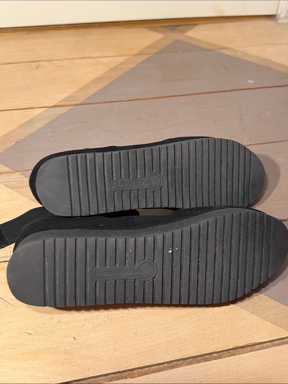 L’Amour Des Pieds “Amadour” style Sz 8 1/2 Black Suede Mary Jane Platform - Picture 8 of 12